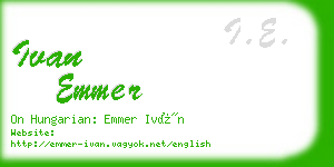 ivan emmer business card